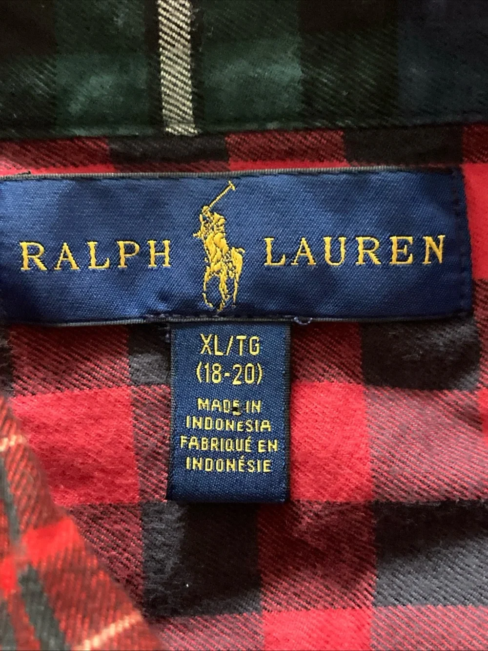 NEW Ralph Lauren Mixed fun patchwork Plaid Button-Down Shirt boys XL 18-20